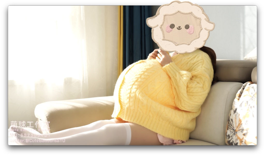 悠香の服の中に風船を入れ、R24Sを口で吹いて、限界まで破裂するまで