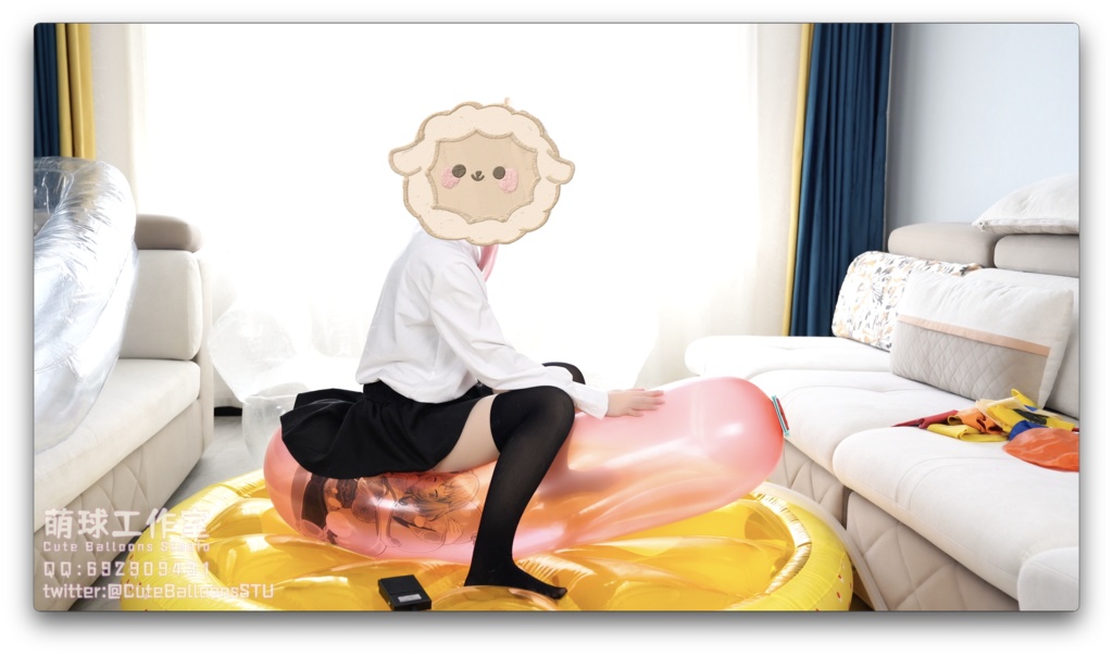 12個のCT32Lアニメプリント風船が破裂するまで充填されました。(空気充填部1.5時間、POP部2時間)