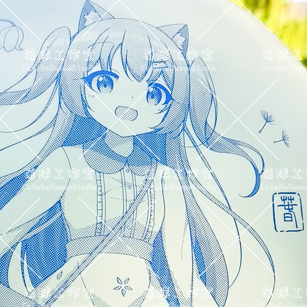 【現物】風鈴 春(青いインクです)(A1-04)