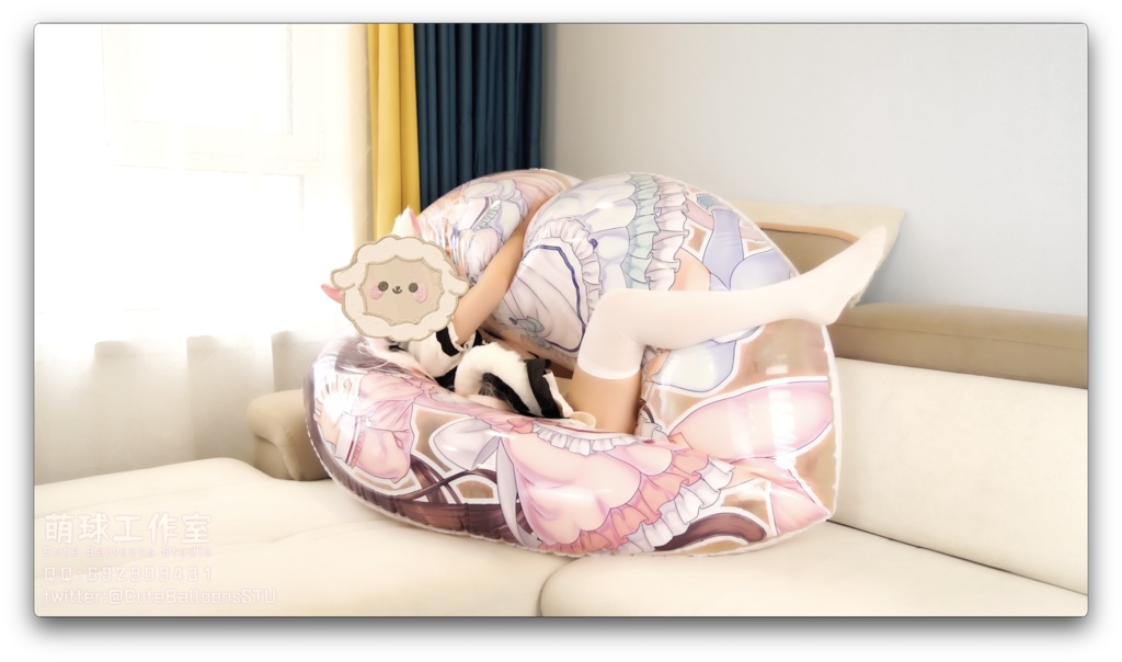 バニラは150 cmのリングで遊んで、全コースを口で空気を入れます