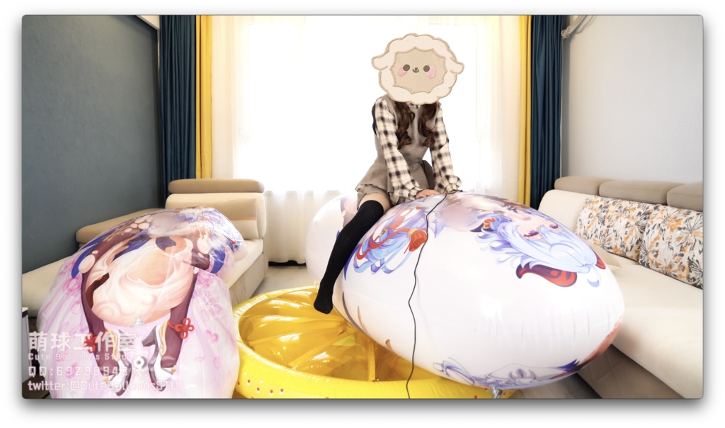 続編:修理された甘雨抱き枕は、完全に引き裂かれるまで空気を入れ続けた