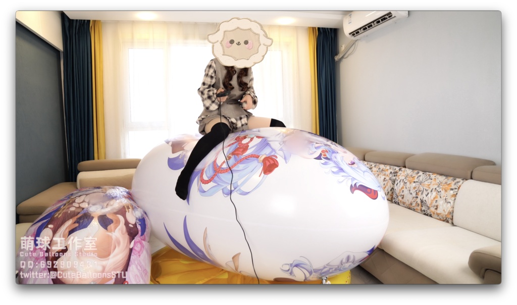 続編:修理された甘雨抱き枕は、完全に引き裂かれるまで空気を入れ続けた