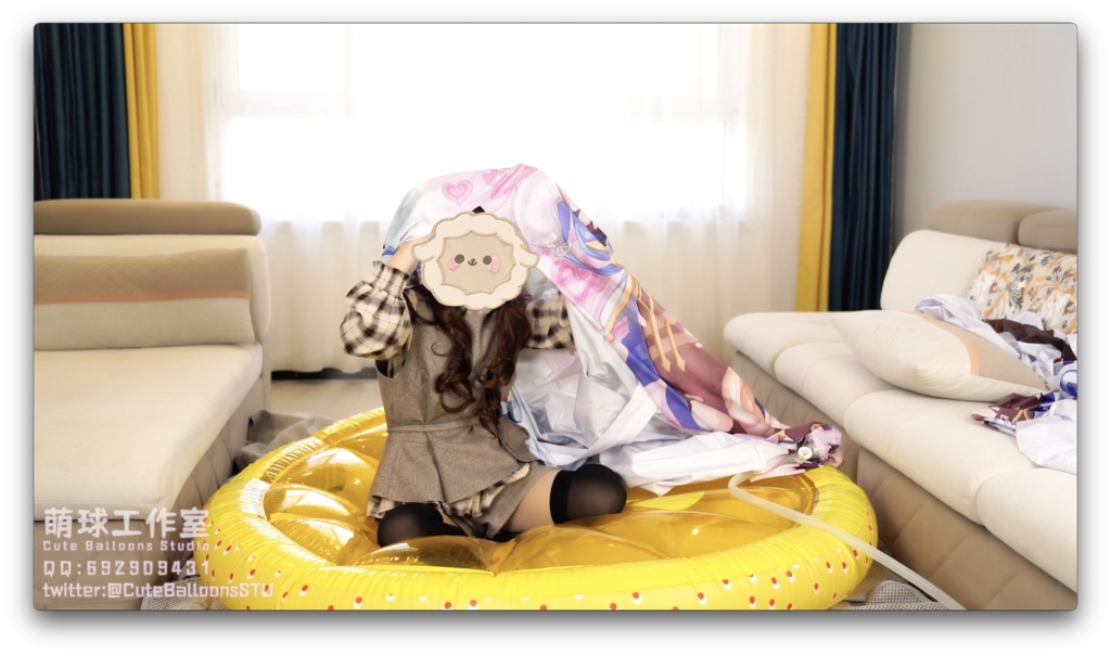 続編:修理された甘雨抱き枕は、完全に引き裂かれるまで空気を入れ続けた