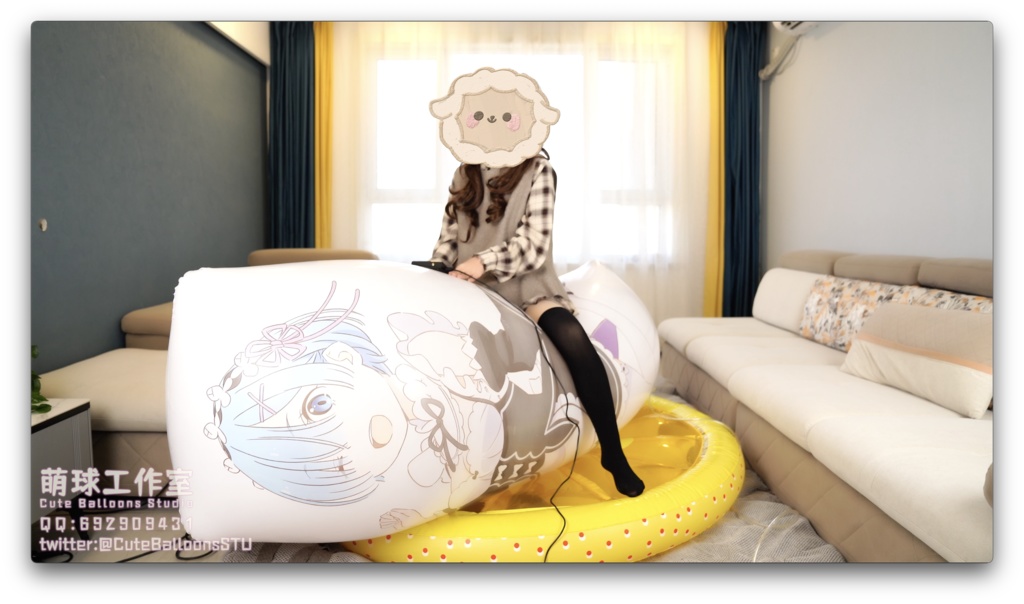 軟化したレム空気入り抱き枕は完全に破裂するまで空気を入れ続けた