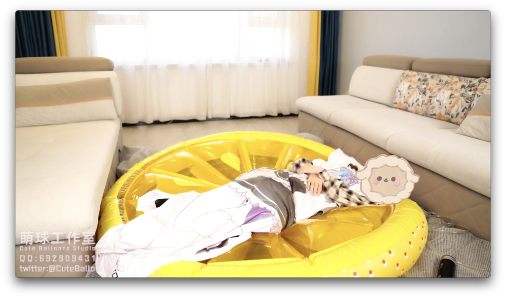 軟化したレム空気入り抱き枕は完全に破裂するまで空気を入れ続けた