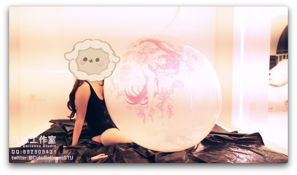 水着粘液口膨らましO36