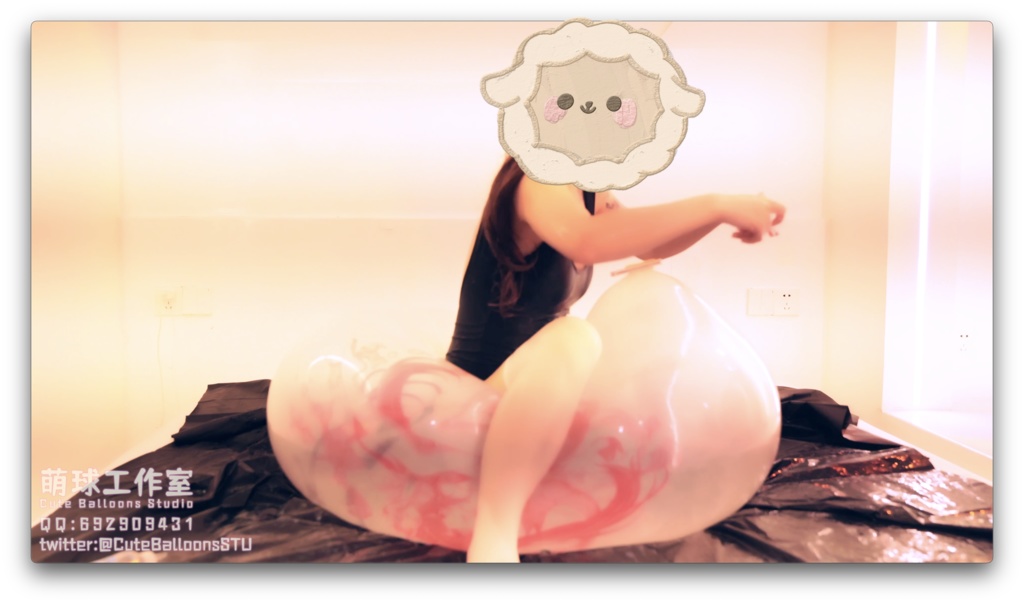 水着粘液口膨らましO36