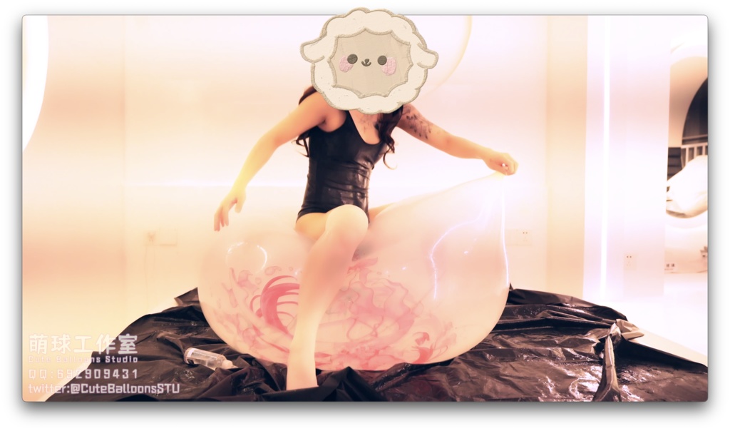 水着粘液口膨らましO36