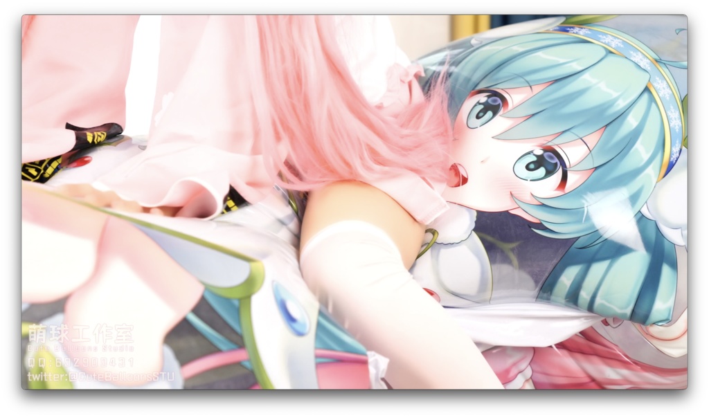 150 cm桜○ク 雪○クの浮き輪(口吹+騎乗)