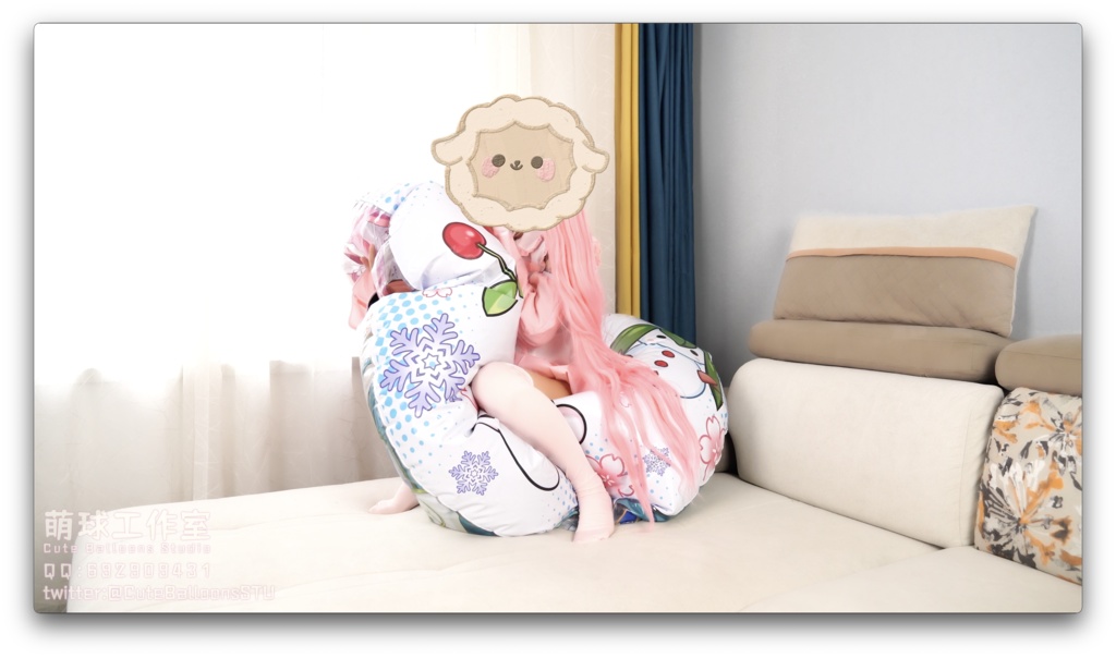 150 cm桜○ク 雪○クの浮き輪(口吹+騎乗)