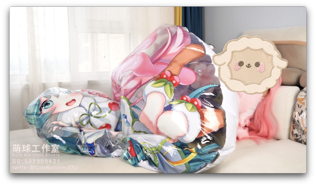 200 cm桜○ク 雪○クの浮き輪(口吹+くうきポンプ+騎乗)