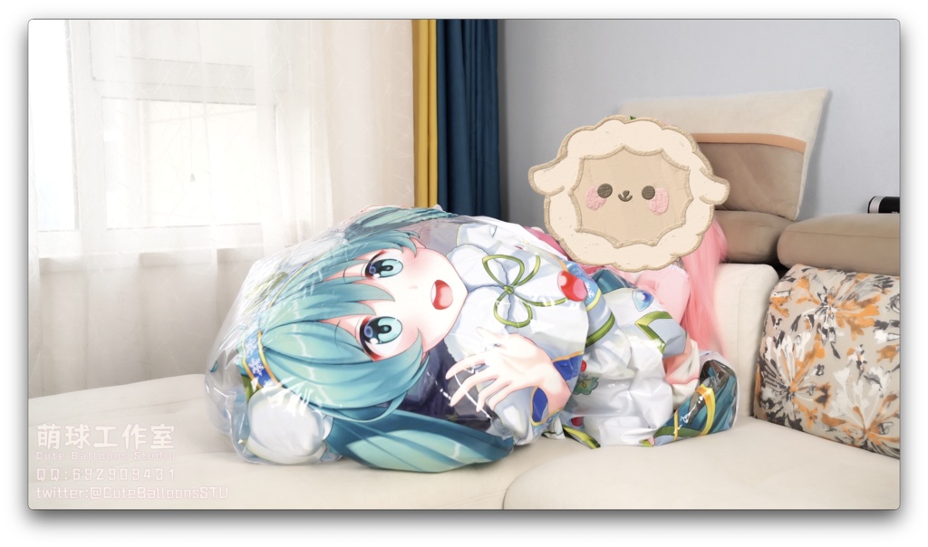 200 cm桜○ク 雪○クの浮き輪(口吹+くうきポンプ+騎乗)