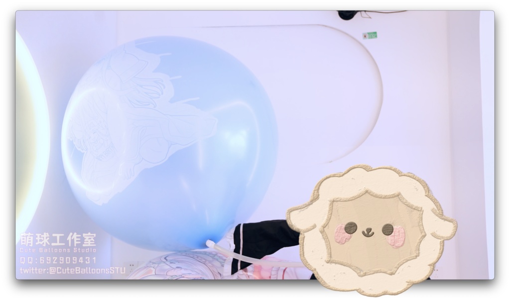 猫娘の浮き輪の上で大きな風船に極限まで空気を入れて、最後に破裂しました(72分超長時間)