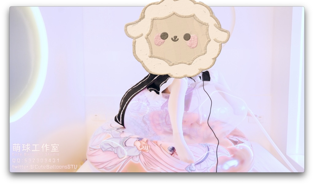 猫娘の浮き輪の上で大きな風船に極限まで空気を入れて、最後に破裂しました(72分超長時間)