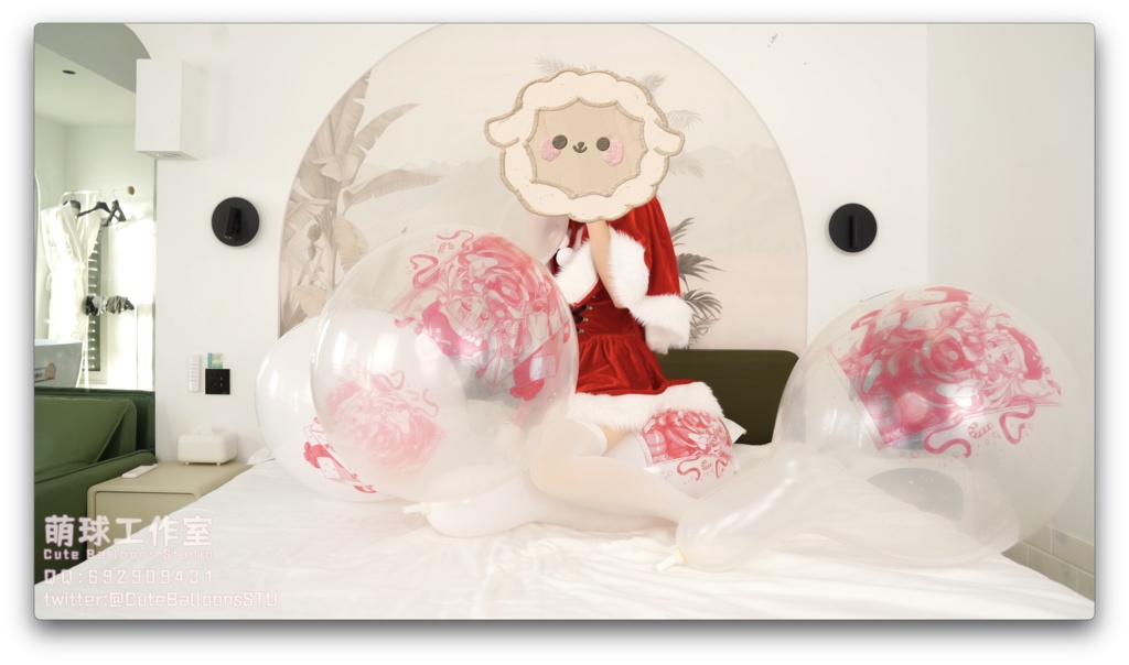 クリスマスにTT17風船を割って