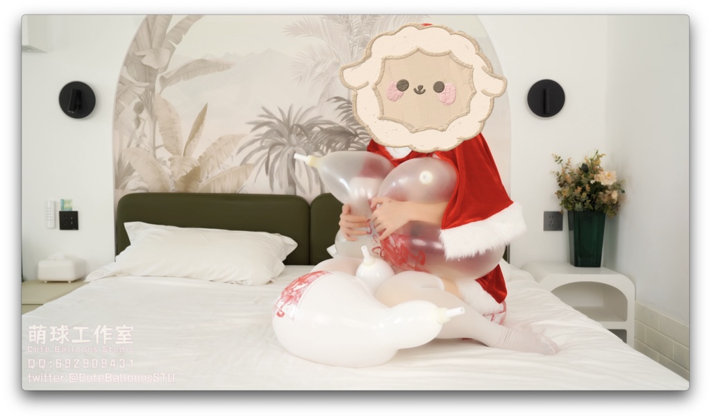 クリスマスにTT17風船を割って