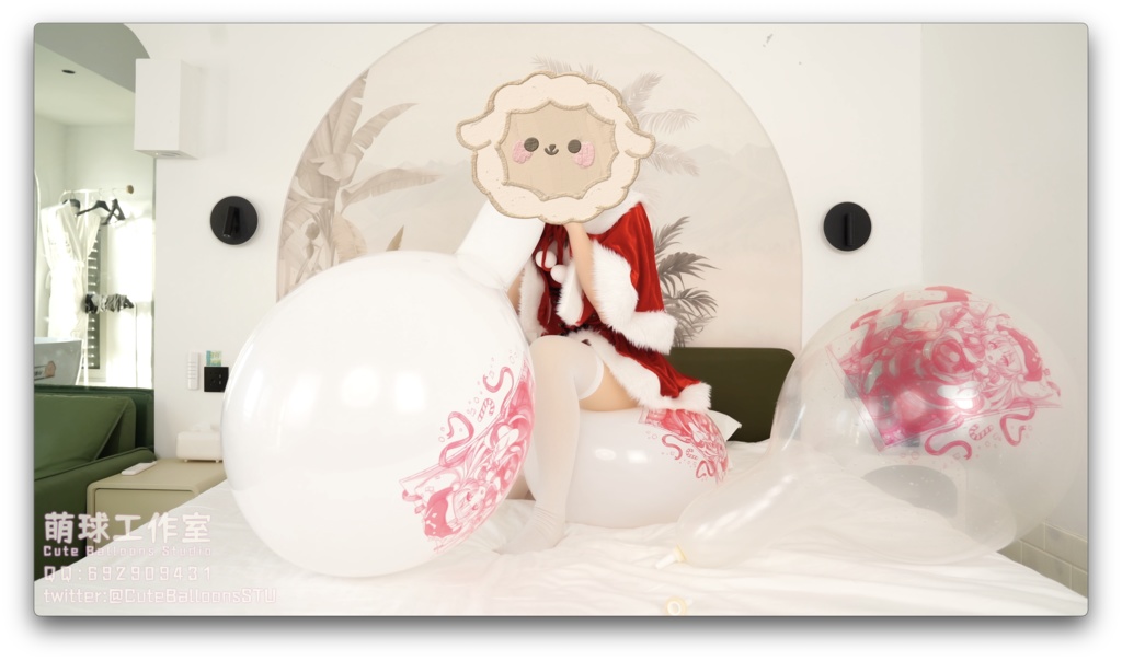 クリスマスにTT17風船を割って