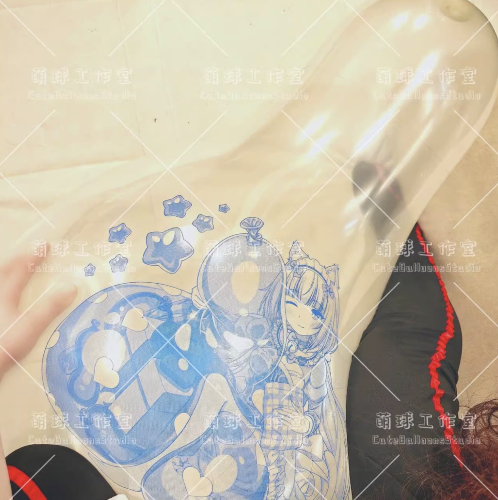 【現物】バニラ 印刷風船(青いインクです)(F4-01)