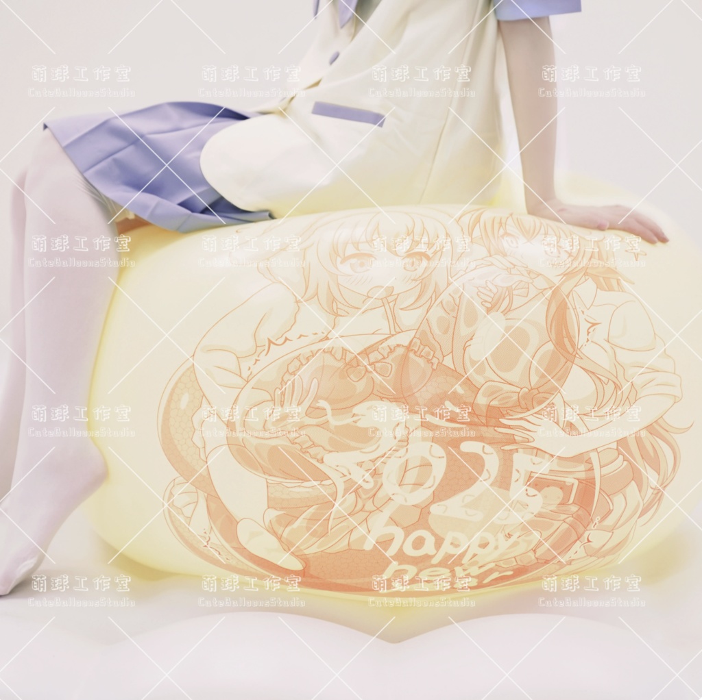 【現物】ミ○ア、心兎、2025新年のお祝い(オレンジ赤インク)