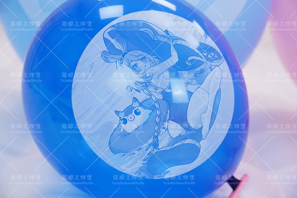 【現物】Mualaniはサメに乗る(青いインクです)