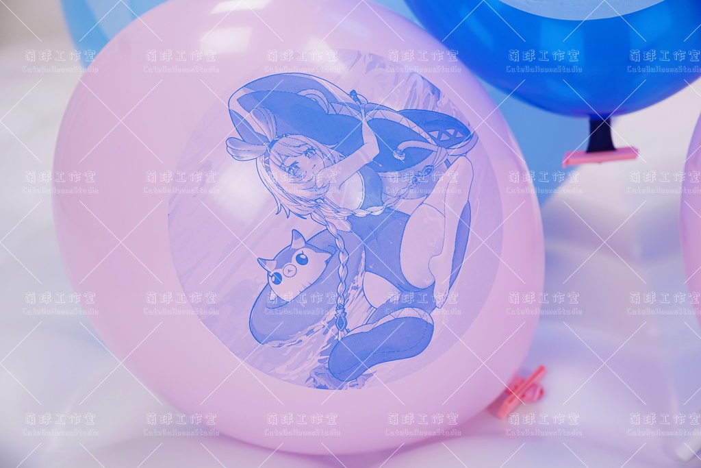 【現物】Mualaniはサメに乗る(青いインクです)