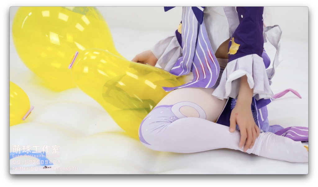 珊瑚宮心海がQL 16クリスタルイエローのアニメ風船を大量に破った(超長時間)