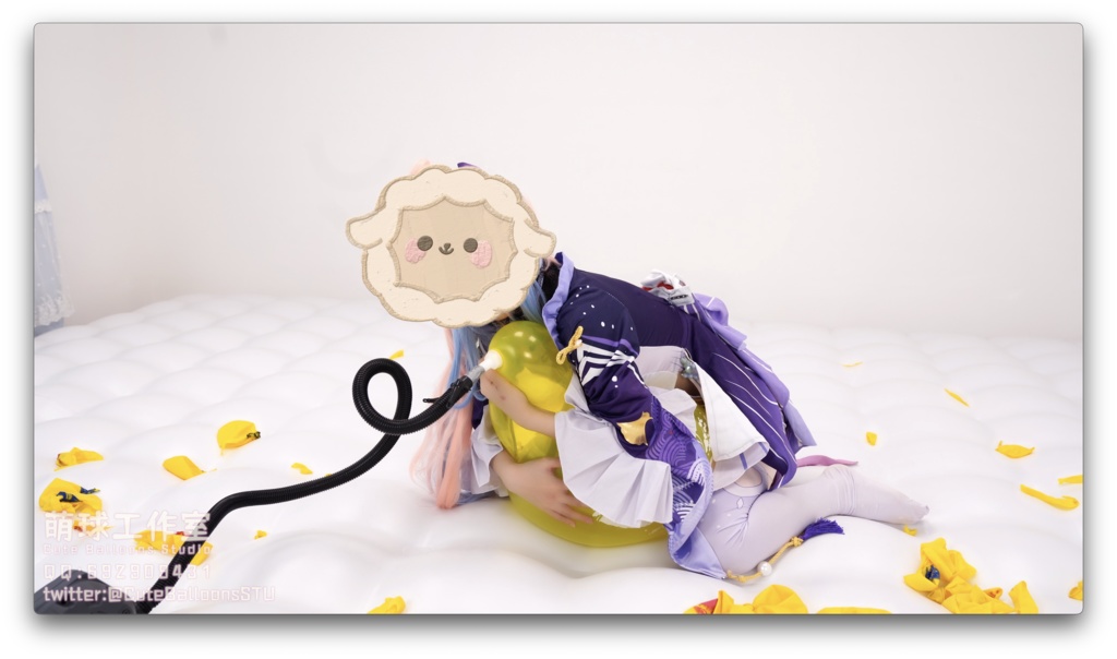 心海リモコンエアポンプ充填popQ 16クリスタルイエロー(風船が割れるまでお尻の下に風船を充填)(超長時間)