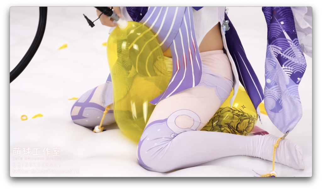 心海リモコンエアポンプ充填popQ 16クリスタルイエロー(風船が割れるまでお尻の下に風船を充填)(超長時間)