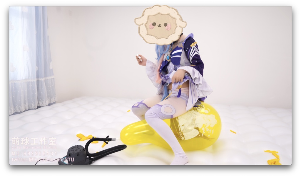 心海リモコンエアポンプ充填popQ 16クリスタルイエロー(風船が割れるまでお尻の下に風船を充填)(超長時間)