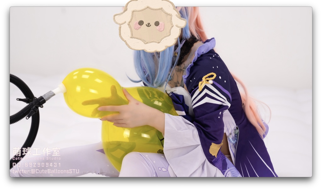 心海リモコンエアポンプ充填popQ 16クリスタルイエロー(風船が割れるまでお尻の下に風船を充填)(超長時間)