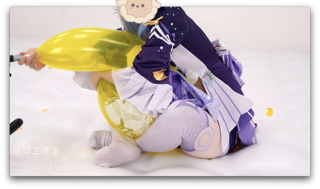 心海リモコンエアポンプ充填popQ 16クリスタルイエロー(風船が割れるまでお尻の下に風船を充填)(超長時間)