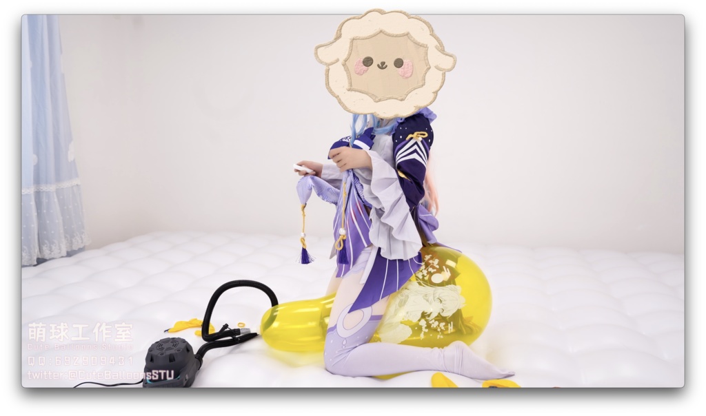 心海リモコンエアポンプ充填popQ 16クリスタルイエロー(風船が割れるまでお尻の下に風船を充填)(超長時間)