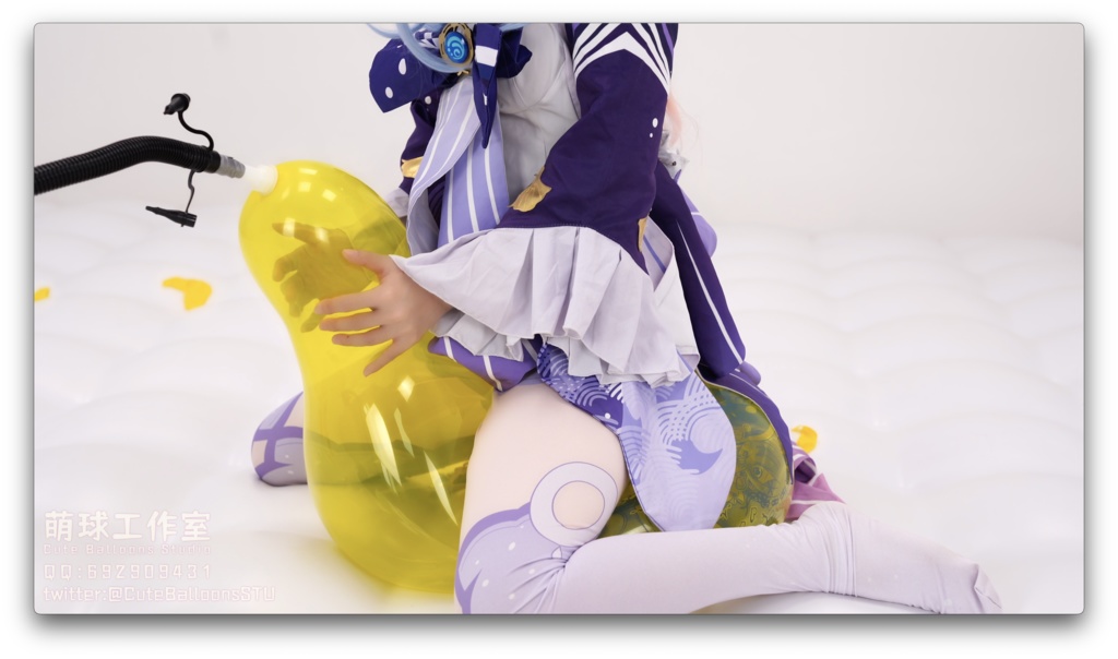 心海リモコンエアポンプ充填popQ 16クリスタルイエロー(風船が割れるまでお尻の下に風船を充填)(超長時間)