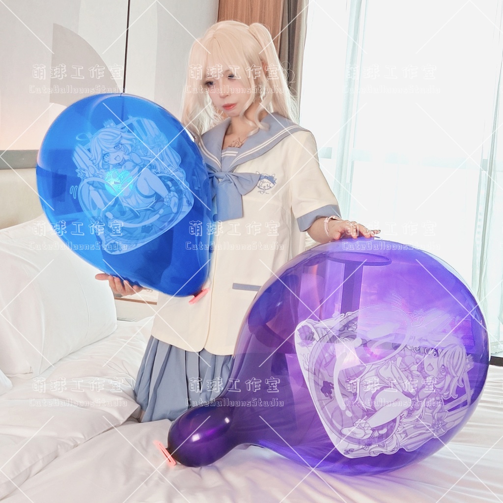 【現物】フリーナが風船で遊んでいます(白インキ、反転印刷)