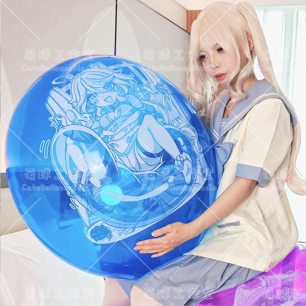 【現物】フリーナが風船で遊んでいます(白インキ、反転印刷)