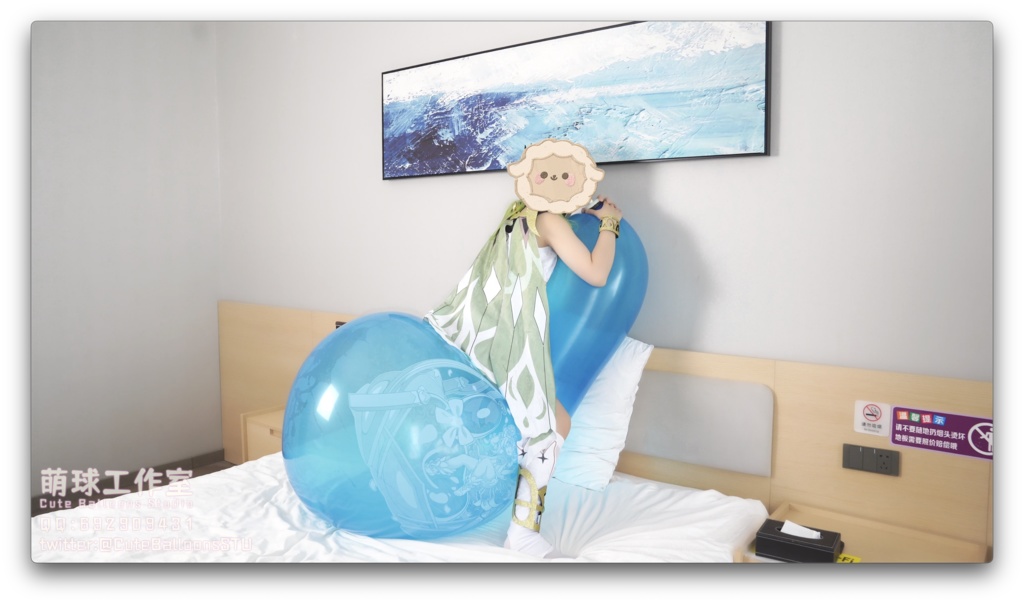 ナヒーダがR36Lを口で膨らませ続けて風船が破裂するまで