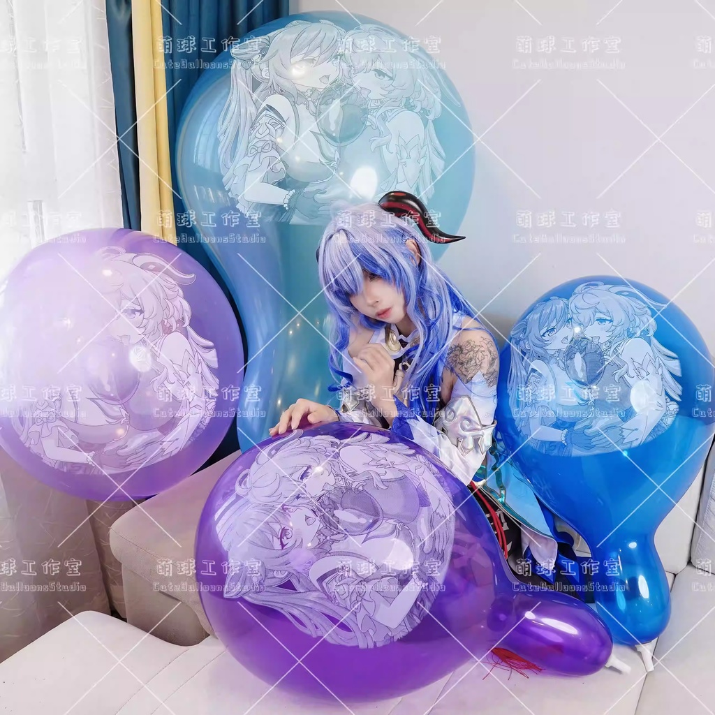 【現物】甘雨と刻晴(青いインクです)