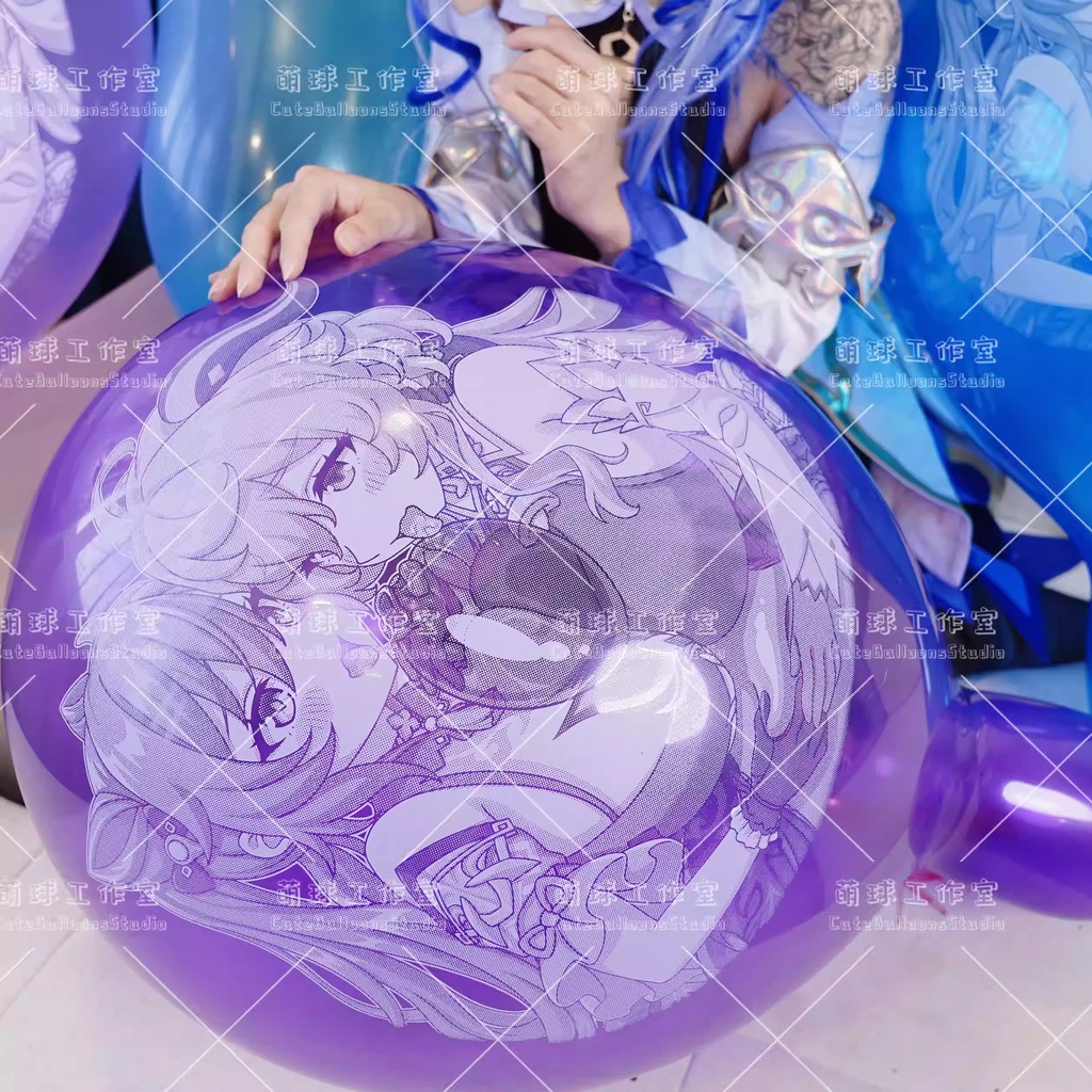 【現物】甘雨と刻晴(青いインクです)