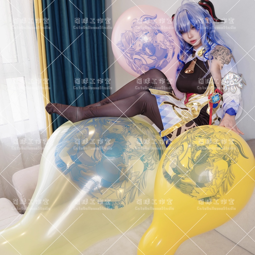 【現物】甘雨と刻晴(白インキ、反転印刷)