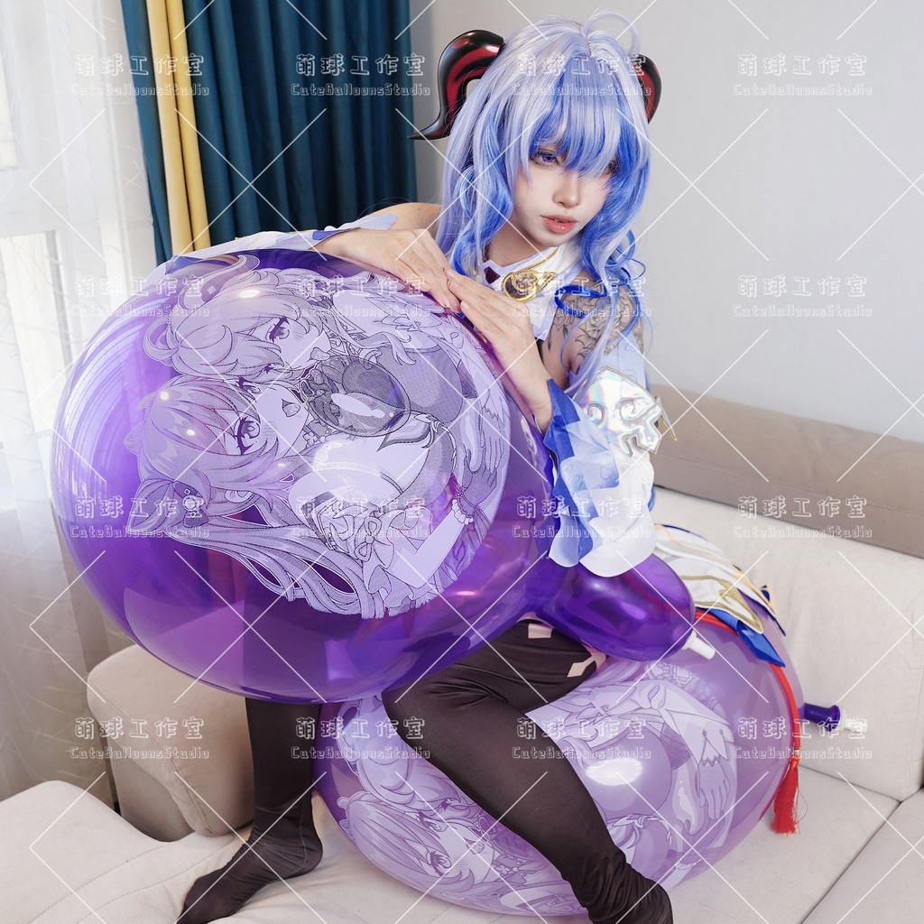 【現物】甘雨と刻晴(白インキ、反転印刷)