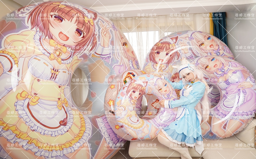 【送料無料】【浮き輪】ネコ娘:アズキ&ココナツ【締め切り日:2025.11.30】