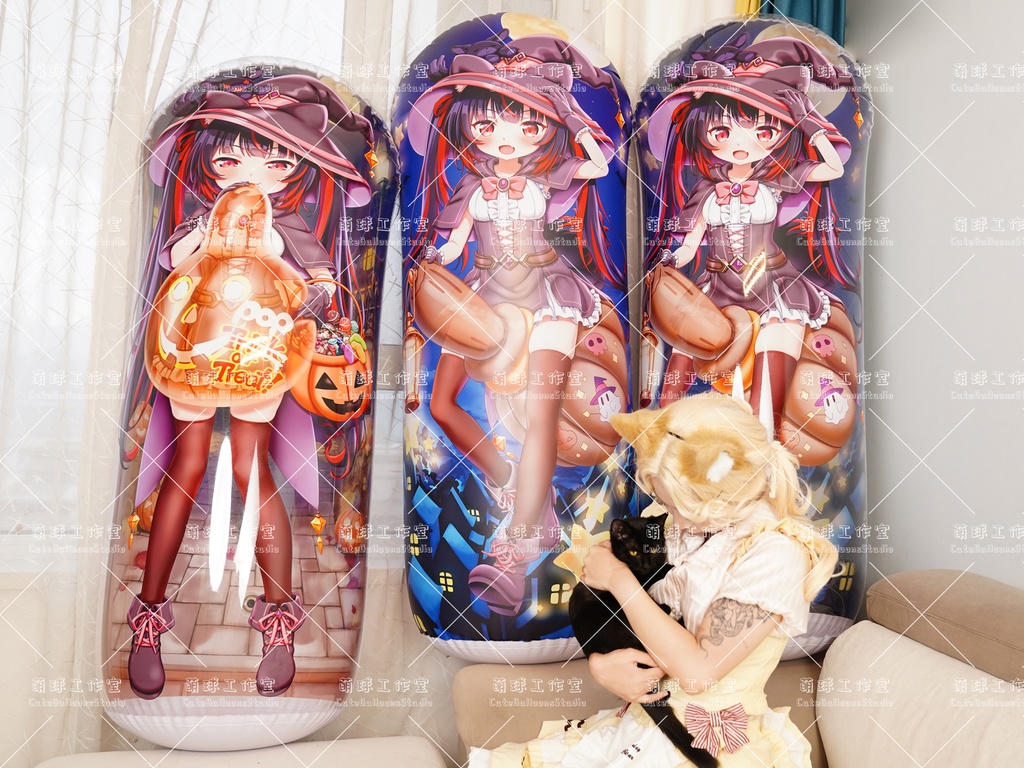 【送料無料】【空気入り抱き枕】【現物】ハロウィン狐ちゃん