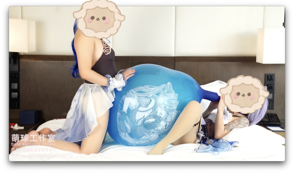 水着姿の甘雨と刻晴がR36Lで遊ぶ