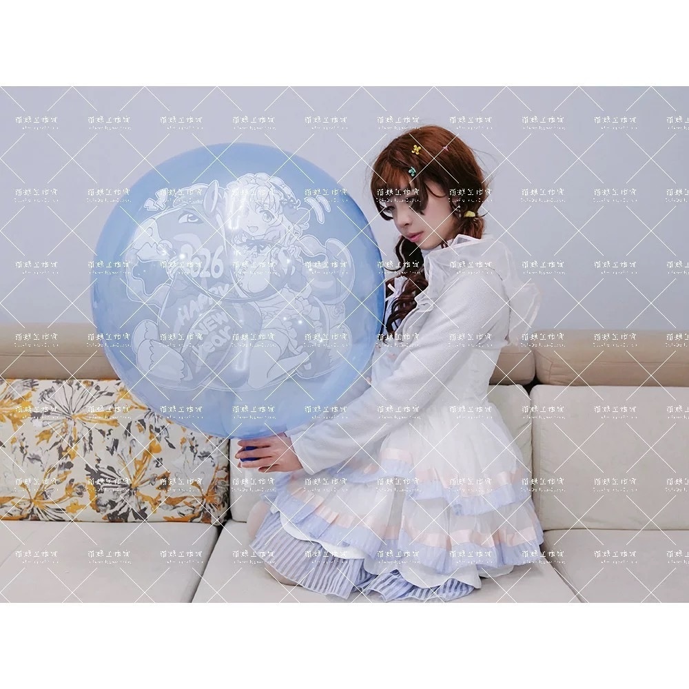 【現物】2026年の心兎馬年賀年(白インキ、反転印刷)