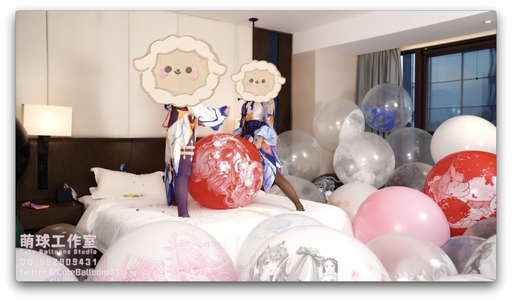 水着の甘雨と刻晴 印刷不良 ビッグバルーンルーム