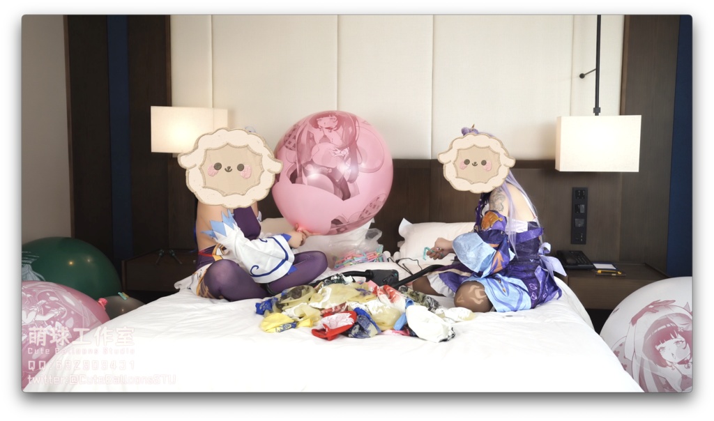 水着の甘雨と刻晴 印刷不良 ビッグバルーンルーム