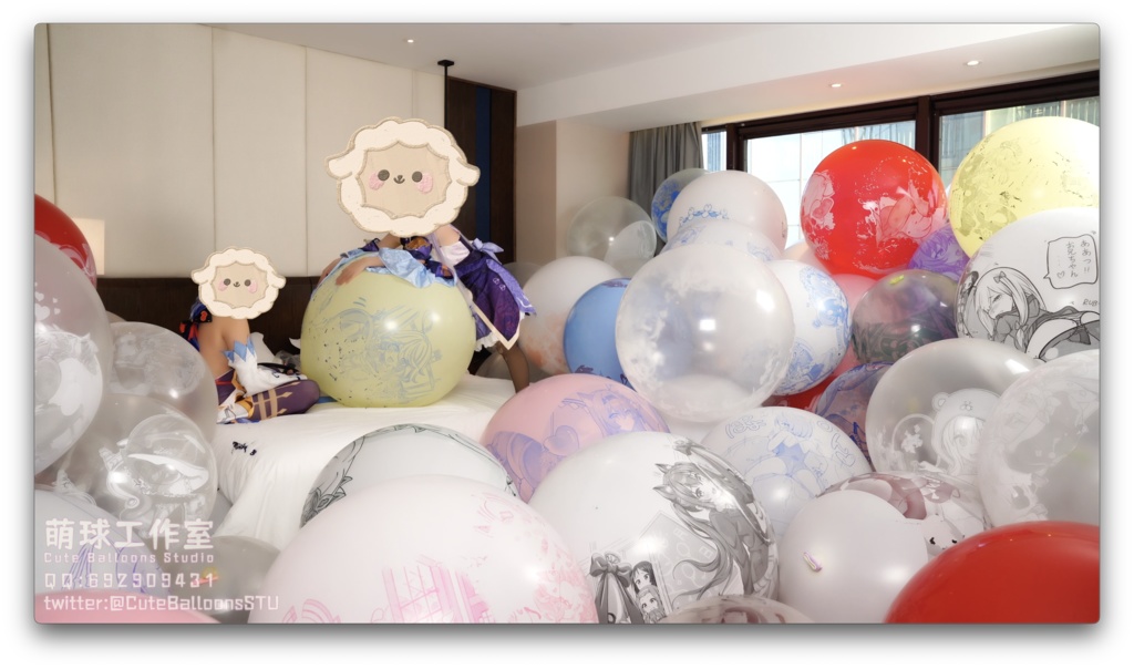 水着の甘雨と刻晴 印刷不良 ビッグバルーンルーム