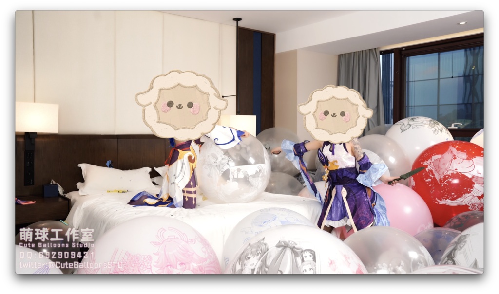 水着の甘雨と刻晴 印刷不良 ビッグバルーンルーム