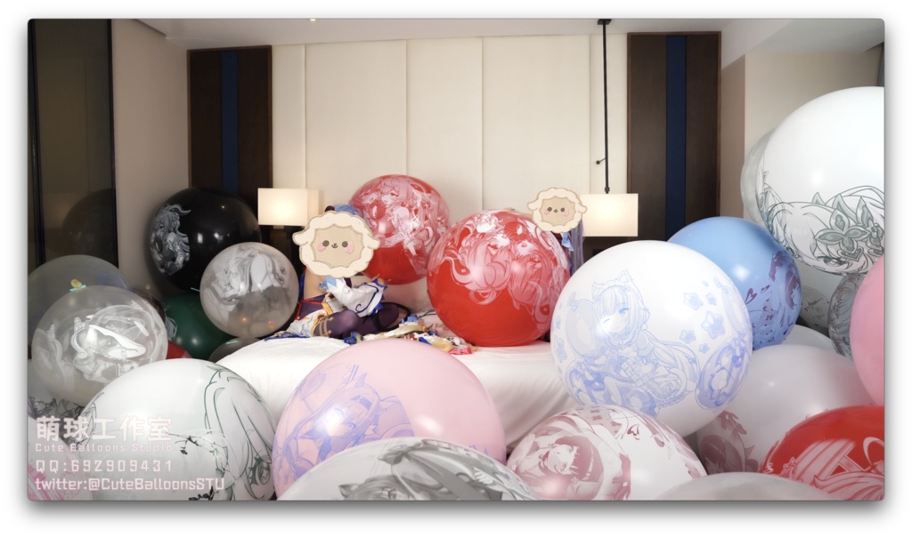 水着の甘雨と刻晴 印刷不良 ビッグバルーンルーム