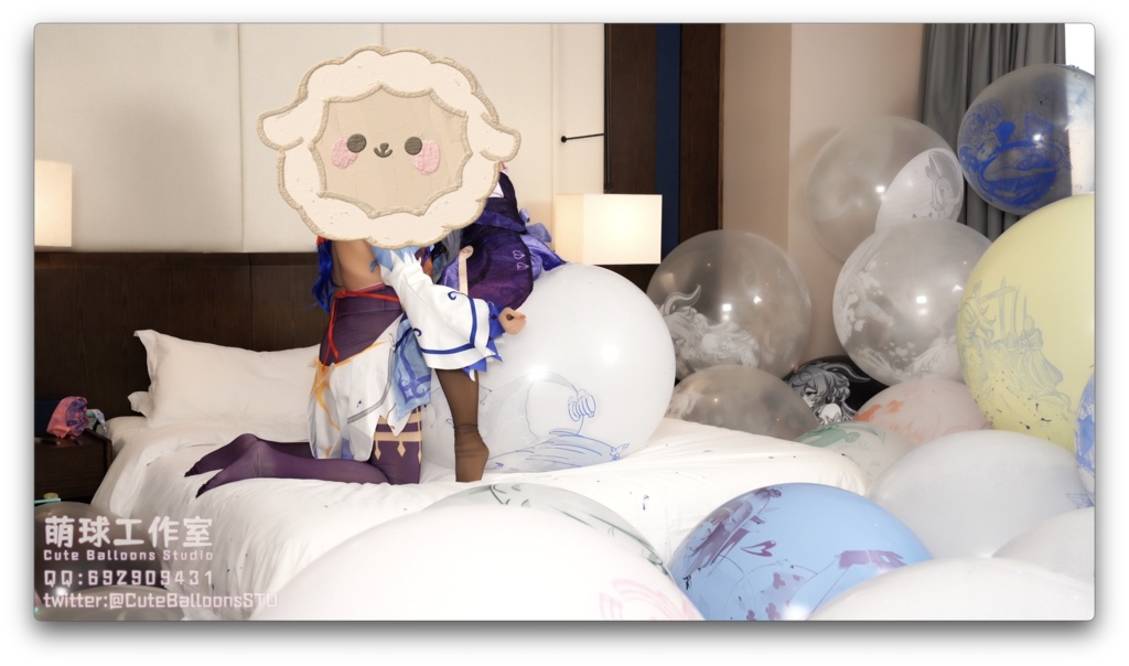 水着の甘雨と刻晴 印刷不良 ビッグバルーンルーム